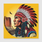 Native American Chief on wild Landscape Sunset (Front)