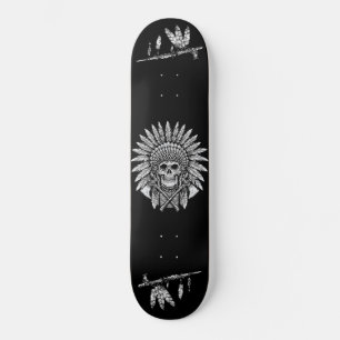 Native American Chief & Pipe Skateboard