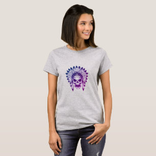 Native American Chief Skull T-Shirt