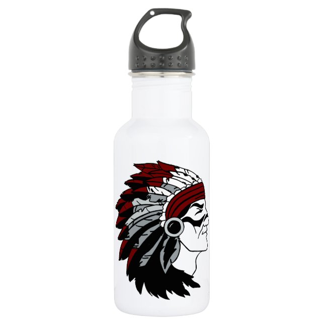 Native American Chief Water Bottle (Front)