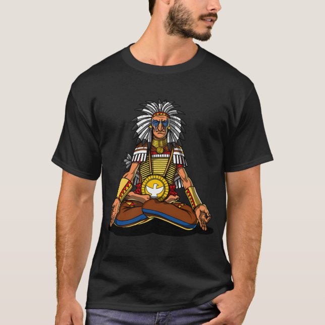 Native American Chief Yoga T-Shirt (Front)