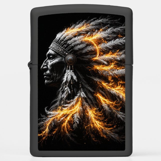 Native American Chief  Zippo Lighter (Front)