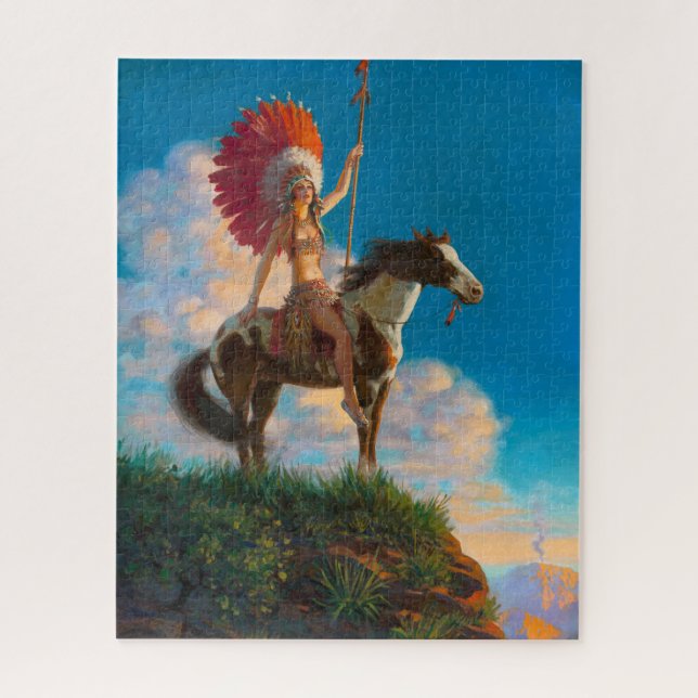 Native American: Chieftess, American Indian  Jigsaw Puzzle (Vertical)