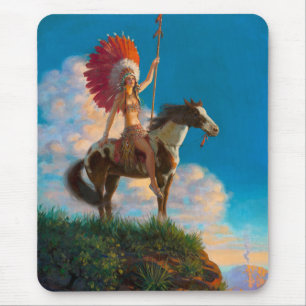 Native American: Chieftess, American Indian Mouse Pad