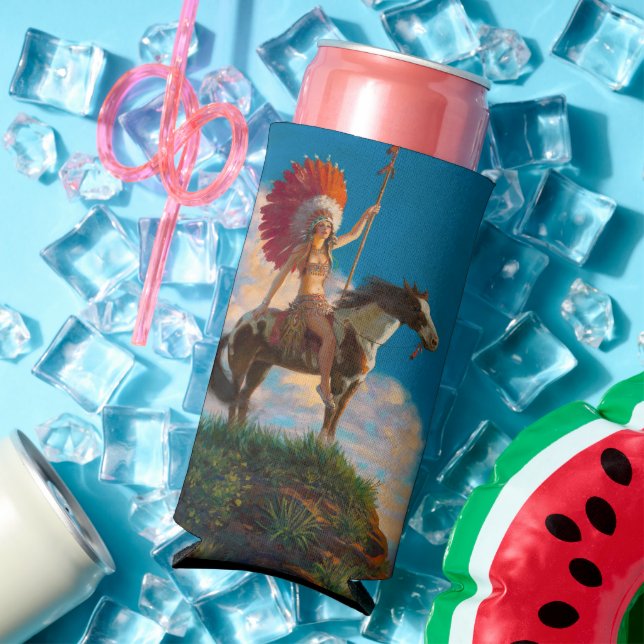 Native American: Chieftess, American Indian  Seltzer Can Cooler (In Situ Summer)