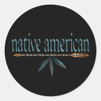 native american classic round sticker
