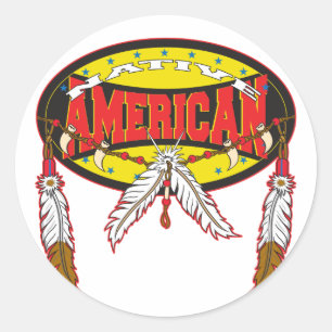 Native American Classic Round Sticker