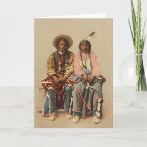 Native American Couple 1899 Card