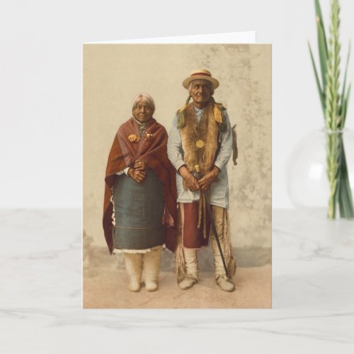 Native American Couple 1899 Card