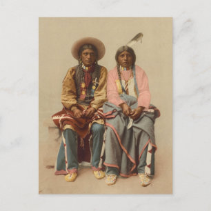 Native American Couple, 1899 Postcard