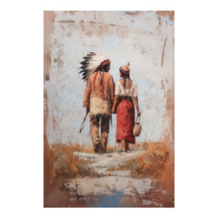 Native American Couple Photo Enlargement Print