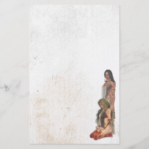 Native American Couple Stationery