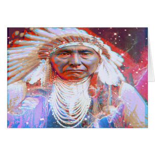 Native American Crazy Horse Birthday Card