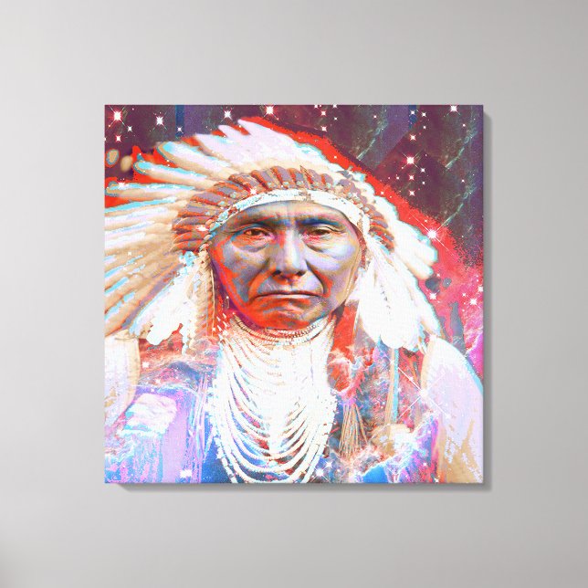 Native American  Crazy Horse Canvas Print (Front)