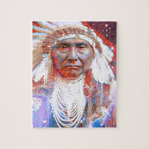Native American Crazy Horse Jigsaw Puzzle