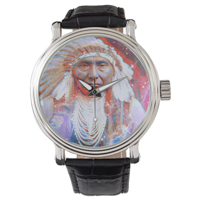 Native American  Crazy Horse Watch (Front)