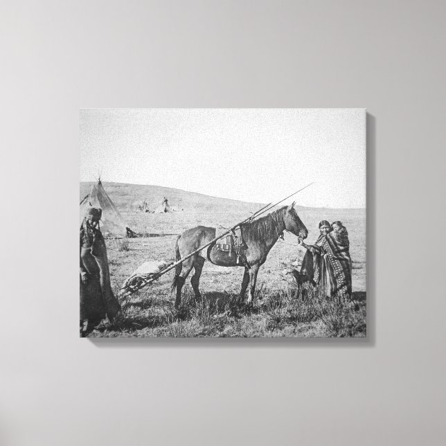 Native American Cree people of Western Canada, c.1 Canvas Print (Front)