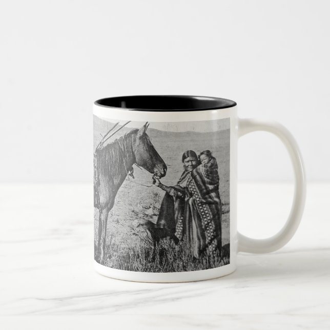Native American Cree people of Western Canada, c.1 Two-Tone Coffee Mug (Right)