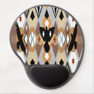 Native American Crow Gel Mousepad