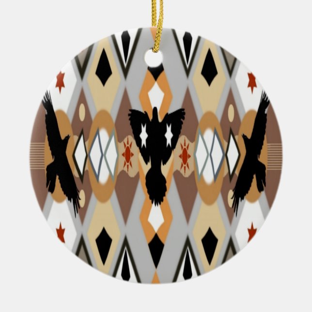 Native American Crow Ornament (Front)