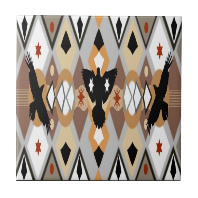 Native American Crow Tile (Front)
