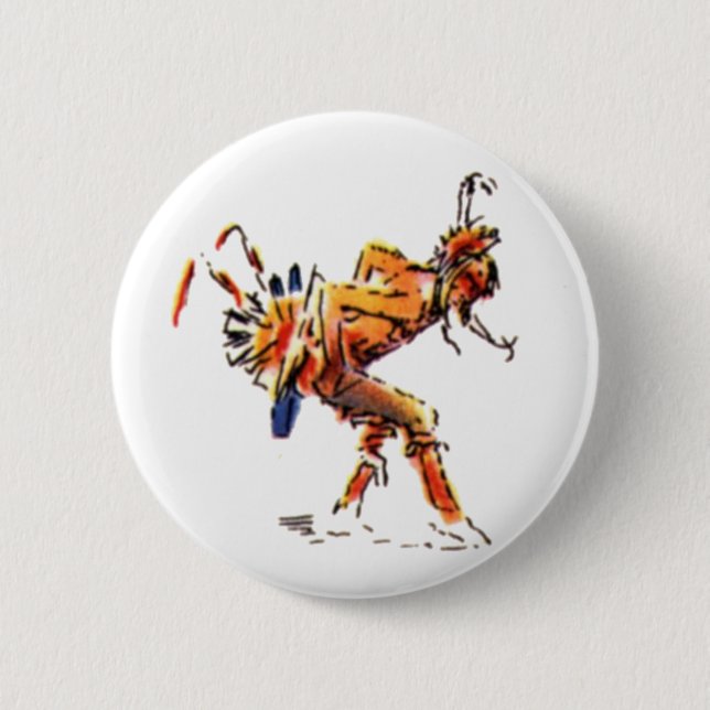 Native American Dancer Pinback Button (Front)