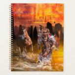 Native American Dancer ROLLING THUNDER #1 org Planner<br><div class="desc">A powerful dance calls forth the horse spirits of the desert land by the mighty Native American fancy dancer. Time stands still as the wild horses run along with the dancer as the golden desert colors change with the setting of the sun.</div>