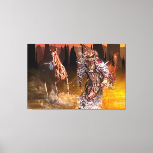 Native American Dancer ROLLING THUNDER Canvas Print