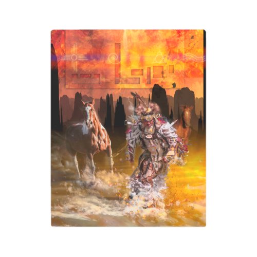 Native American Dancer ROLLING THUNDER Metal Print