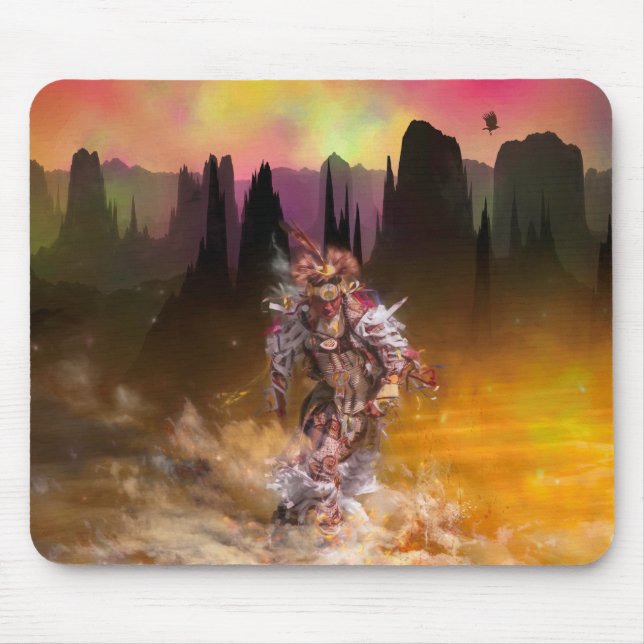 Native American Dancer ROLLING THUNDER Mouse Pad (Front)