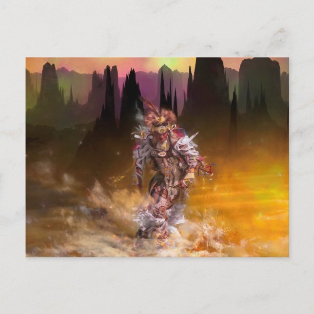 Native American Dancer ROLLING THUNDER Postcard (Front)