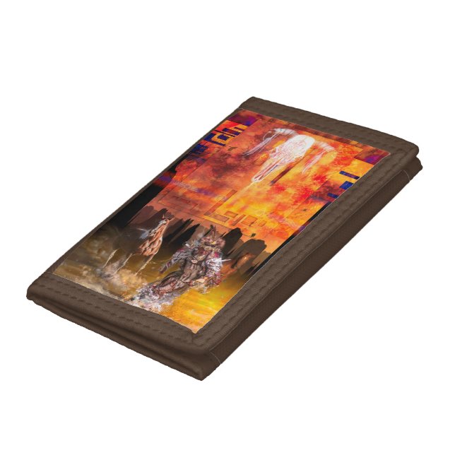 Native American Dancer ROLLING THUNDER Trifold Wallet (Bottom)