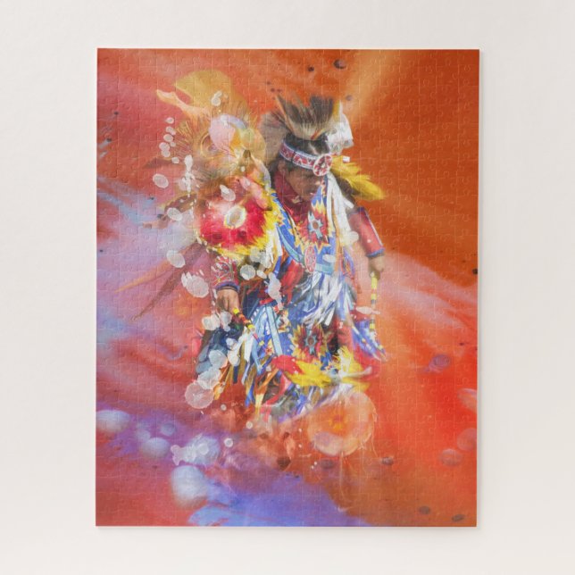 Native American DANCING WOLVES Jigsaw Puzzle (Vertical)