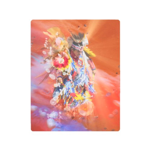 Native American DANCING WOLVES Metal Print