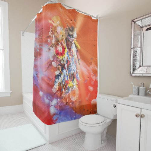 Native American DANCING WOLVES Shower Curtain