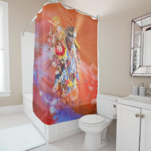 Native American DANCING WOLVES Shower Curtain