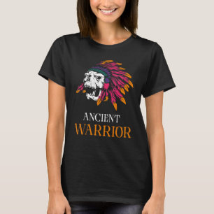 Native American Day warrior cheif indian skull hea T-Shirt