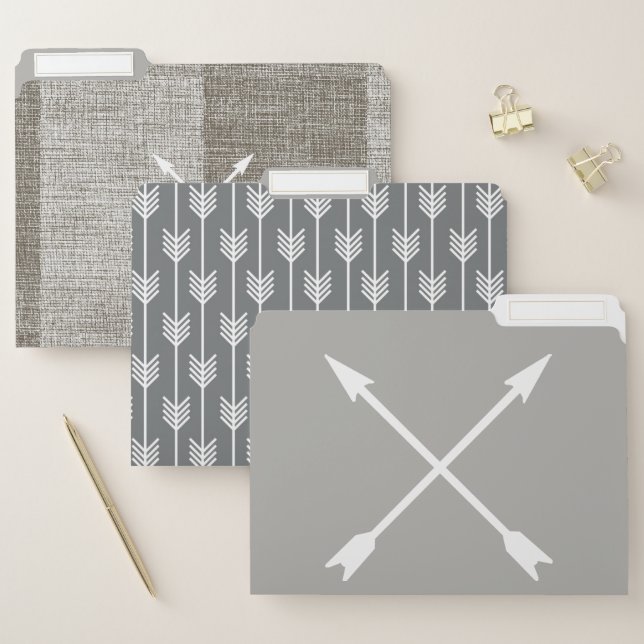 Native American Decorative Arrows and Canvas File Folder (Set)