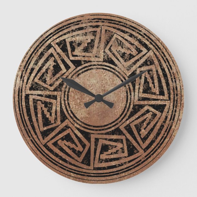 Native American Design 2 Large Clock (Front)