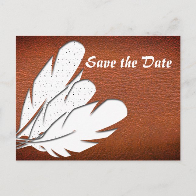 Native American design Announcement Postcard (Front)