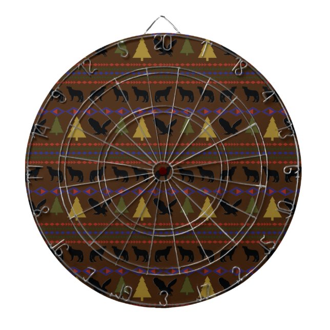 Native American Designs Dart Board (Front)