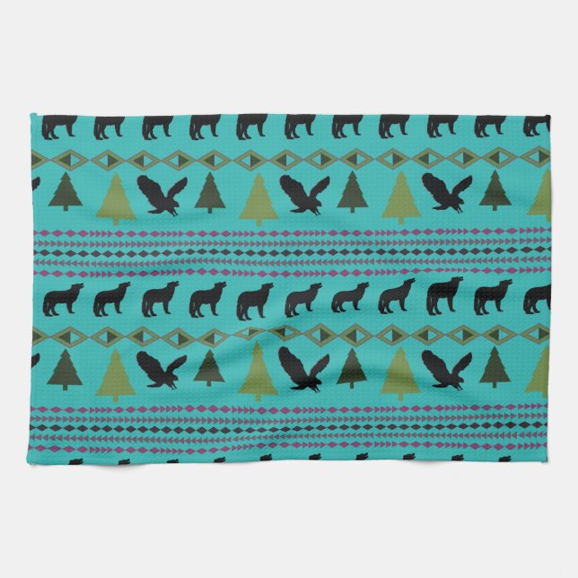 Native American Designs Kitchen Towel (Horizontal)