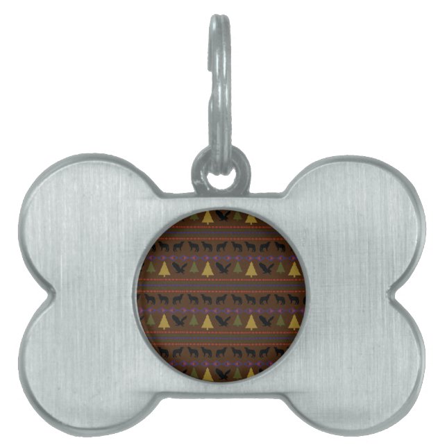 Native American Designs Pet Name Tag (Front)