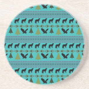 Native American Designs Sandstone Coaster
