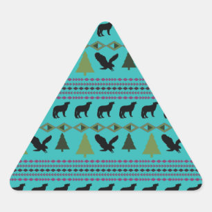 Native American Designs Triangle Sticker