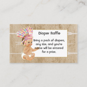 Native American Diaper Raffle Insert