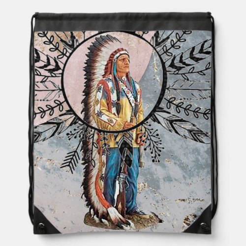 Native American Drawstring Bag