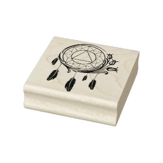 Native American dreamcatcher AA recover logo stamp