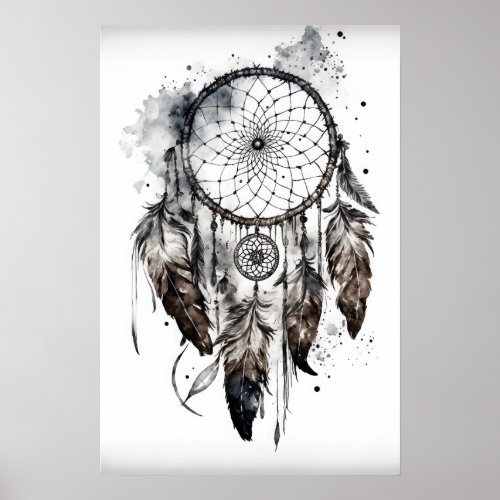 Native American Dreamcatcher Art Print Poster