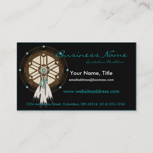 Native American Dreamcatcher D1 Business Cards